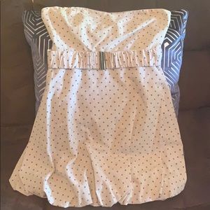 Strapless belted dress